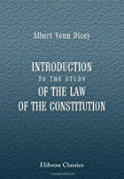 Another cover of the book Introduction to the study of the law of the constitution by Albert Venn Dicey