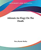 Another cover of the book Adonais by Percy Bysshe Shelley