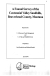 Book preview: A faunal survey of the Centennial Valley Sandhills, Beaverhead County, Montana (Volume 2001) by P.(Paul) Hendricks