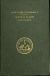 Book preview: General alumni catalogue, 1916 by New York University