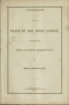 Book preview: Addresses on the death of Hon. Owen Lovejoy, delivered in the Senate and House of Representatives, on Monday, March 28, 1864 by 2nd session : 1864-1865) United States. Congress