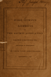 Book preview: Address to the Alumni association of Brown university by John Pitman