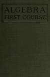 Book preview: Algebra, first course by Edith Long