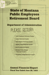 Book preview: Annual financial report (Volume 1983) by Montana. Public Employees' Retirement Board