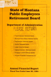 Book preview: Annual financial report (Volume 1984) by Montana. Public Employees' Retirement Board