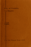 Book preview: Annual report of Franklin, New Hampshire (Volume 1953) by Franklin (N.H.)