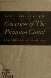 Book preview: Annual report of the Governor of the Panama Canal for the fiscal year ended June 30, 1948 by Canal Zone. Office of the Governor