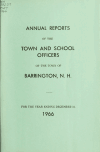 Book preview: Annual report of the Town of Barrington, New Hampshire (Volume 1966) by Barrington (N.H.)