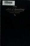 Book preview: The art of speaking by Ernest Pertwee