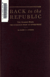 Book preview: Back to the republic; the golden mean: the standard form of government by Harry Fuller Atwood