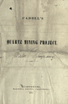Book preview: Cadell's quartz mining project by P Cadell