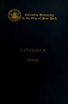 Book preview: Catalogue (Volume 1898/1899) by Columbia University