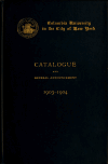 Book preview: Catalogue (Volume 1903/1904) by Columbia University