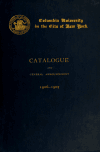 Book preview: Catalogue (Volume 1906/1907) by Columbia University