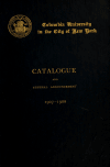 Book preview: Catalogue (Volume 1907/1908) by Columbia University