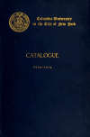 Book preview: Catalogue (Volume 1913/1914) by Columbia University
