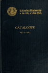 Book preview: Catalogue (Volume 1922/1923) by Columbia University