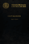 Book preview: Catalogue (Volume 1923/1924) by Columbia University