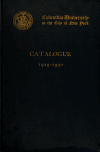 Book preview: Catalogue (Volume 1929/1930) by Columbia University