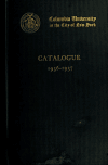 Book preview: Catalogue (Volume 1936/1937) by Columbia University