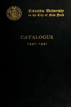 Book preview: Catalogue (Volume 1940/1941) by Columbia University