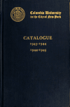 Book preview: Catalogue (Volume 1943/1944 and 1944/1945) by Columbia University