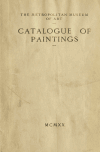 Book preview: Catalogue of paintings by N.Y.) Metropolitan Museum of Art (New York