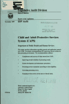 Book preview: Child and Adult Protective Services System (CAPS), Department of Public Health and Human Services : edp audit (Volume 1997) by Montana. Legislature. Legislative Audit Division