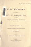 Book preview: City charter of the city of Oakland, Cal. : also general municipal ordinances of said city in effect October 1, 1898 by Oakland (Calif.)