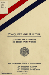Book preview: Conquest and kultur; by Wallace Notestein