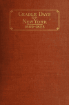 Book preview: Cradle days of New York (1609-1825) by Hugh Entwistle McAtamney