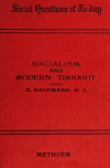 Book preview: Socialism and modern thought by Moritz Kaufmann