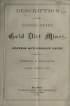 Book preview: Description of the Consolidated Gold Dirt Mines : mineral and farming lands owned by John Q. A. Rollins, Gilpin County, Col by John Q. A Rollins