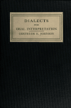Book preview: Dialects for oral interpretation by Gertrude Elizabeth Johnson