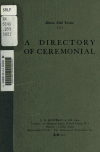 Book preview: A Directory of ceremonial by A. S. (Arthur Stuart) Duncan-Jones