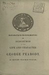 Book preview: Discourse on the life and character of George Peabody, delivered ... February 18, 1870 .. by S. Teackle (Severn Teackle) Wallis