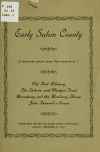 Book preview: Early Salem County (Volume 2) by Edson Salisbury Jones