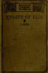Book preview: Essays of Elia, first series by Charles Lamb
