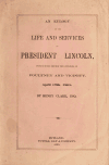 Book preview: An eulogy on the life and services of President Lincoln : pronounced before the citizens of Poultney and vicinity, April 19th, 1865 by Henry Clark