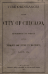 Book preview: Fire ordinances of the city of Chicago by Chicago (Ill.)