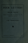 Book preview: Four letters which were not included in the English edition of De profundis by Oscar Wilde