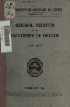 Book preview: General register of the officers and alumni, 1873-1913 by University of Oregon