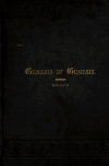 Book preview: The genesis of Genesis; by Benjamin Wisner Bacon