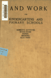 Book preview: Hand work for kindergartens and primary schools; domestic activities, wood work, raphia, drawing, blue print; by Jane Lincoln Hoxie