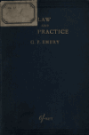 Book preview: Handy guide to patent law and practice by George Frederick Emery