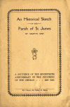 Book preview: An historical sketch of the parish of St. James, St. Mary's, Ont. : a souvenir of the seventieth anniversary of the founding of the church, 1851-1921 by Henry George Watson