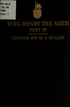 Book preview: History of King Henry the Sixth. Part III by William Shakespeare