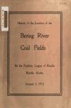 Book preview: History of the location of the Bering River coal fields by Publicity League of Katalla