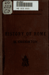 Book preview: History of Rome by M. (Mandell) Creighton