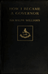 Book preview: How I became a governor by Ralph E Williams